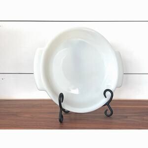 Vintage FireKing Fire King 9" White Milk Glass Pie Pan Dish Plate # 1640 USA